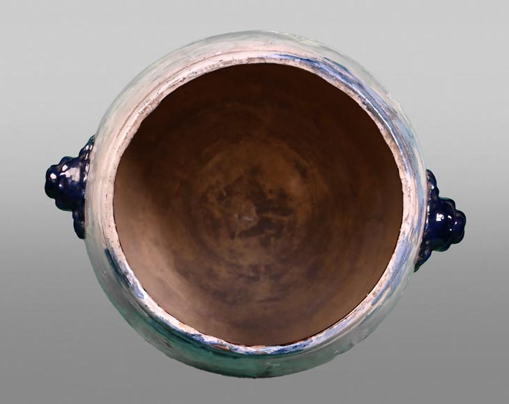 Impressionist decor, large earthenware vase by Louis Auguste LEPÈRE for Faïencerie LAURIN Impressionist decor, large earthenware vase by Louis Auguste LEPÈRE for Faïencerie LAURIN-10