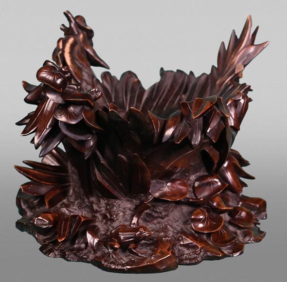 Impressionist decor, large earthenware vase by Louis Auguste LEPÈRE for Faïencerie LAURIN Impressionist decor, large earthenware vase by Louis Auguste LEPÈRE for Faïencerie LAURIN-12