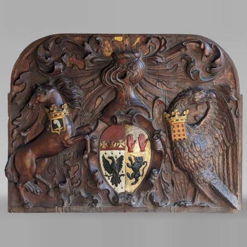 Mantel with Vansittart and Crosbie coat of arms