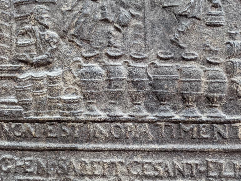 Fireback depicting a religious scene, 18th century Fireback depicting a religious scene, 18th century-3