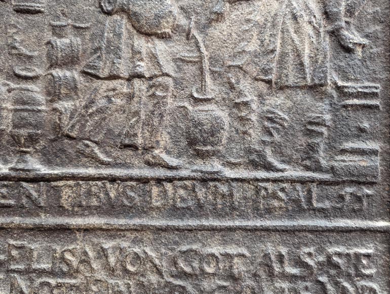 Fireback depicting a religious scene, 18th century Fireback depicting a religious scene, 18th century-6