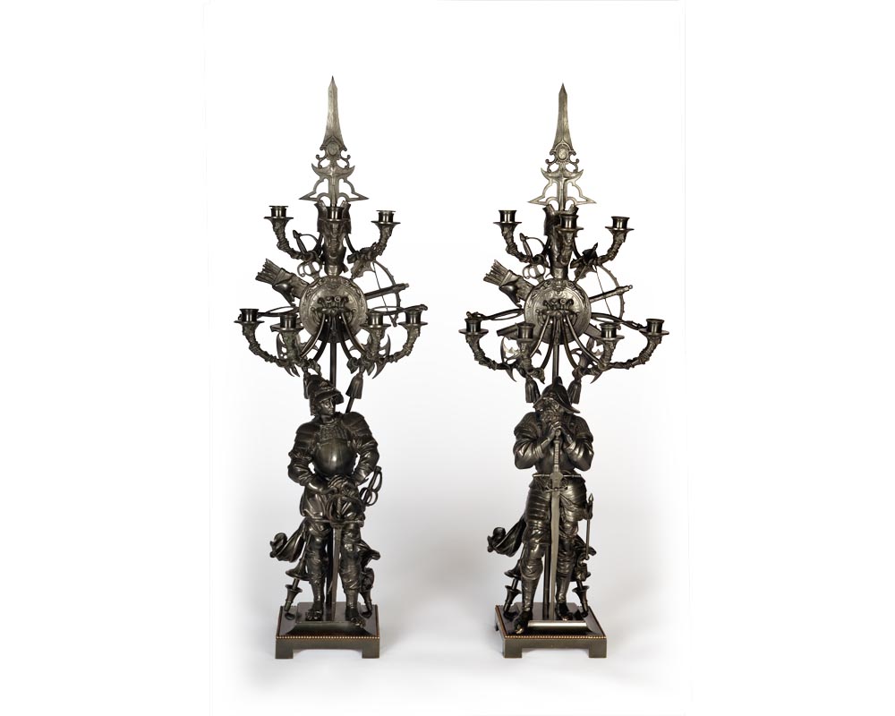 Jean-François GECHTER (1796-1844) (follower of) Pair of Candelabras in bronze Jean-François GECHTER (1796-1844) (follower of) Pair of Candelabras in bronze-0
