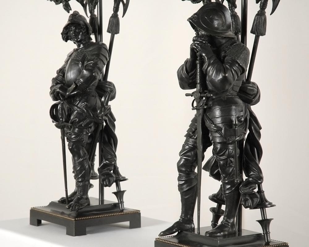 Jean-François GECHTER (1796-1844) (follower of) Pair of Candelabras in bronze Jean-François GECHTER (1796-1844) (follower of) Pair of Candelabras in bronze-1