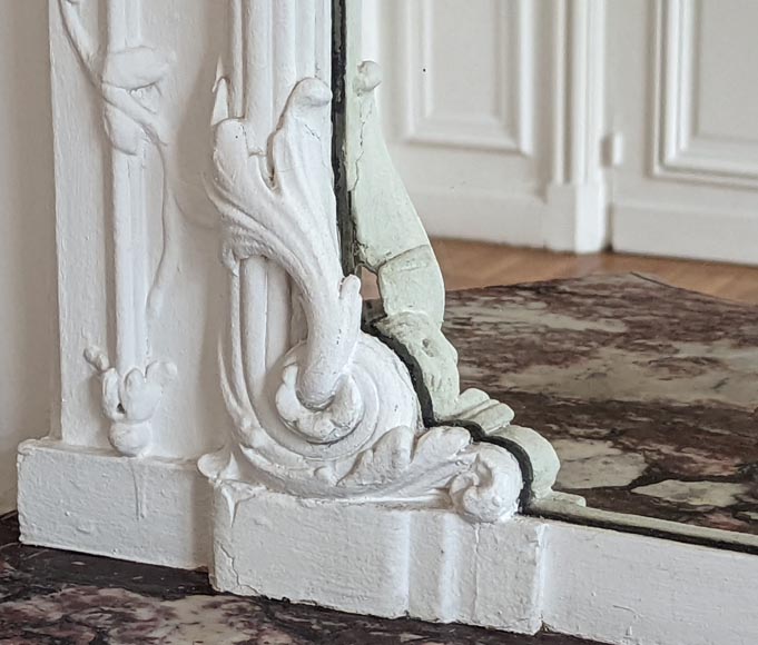 Large Napoleon III style trumeau with garland of liere Large Napoleon III style trumeau with garland of liere-6