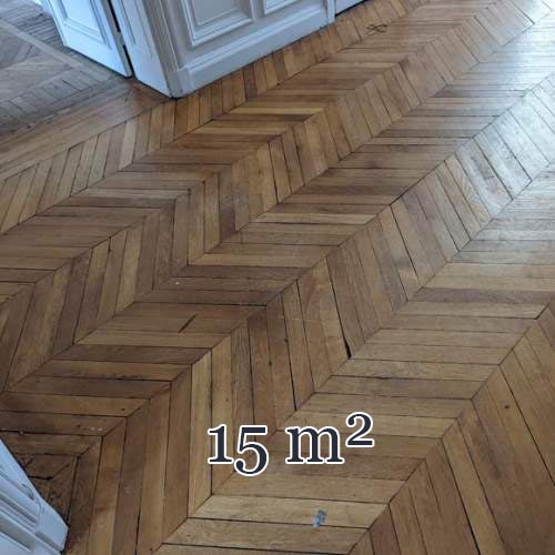 15 m² lot of oak herringbone parquet