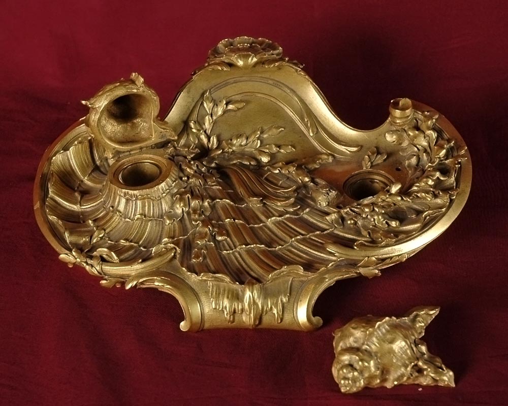 François LINKE (1855-1946) and Léon MESSAGÉ (1842-1901) (attributed to), « The Sea », Gilt bronze inkwell François LINKE (1855-1946) and Léon MESSAGÉ (1842-1901) (attributed to), « The Sea », Gilt bronze inkwell -3