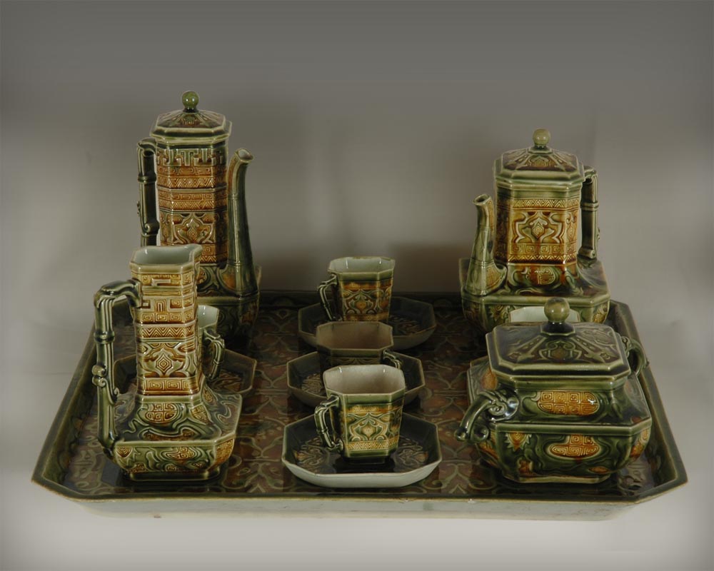 CHOISY LE ROI MANUFACTURE, Coffee and tea set in the Oriental style CHOISY LE ROI MANUFACTURE, Coffee and tea set in the Oriental style-0
