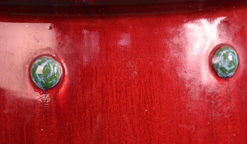 Taxil DOAT for the SÈVRES Manufacture, Oxblood Red Glazed Porcelain Jardinière, 1907 Taxil DOAT for the SÈVRES Manufacture, Oxblood Red Glazed Porcelain Jardinière, 1907-4