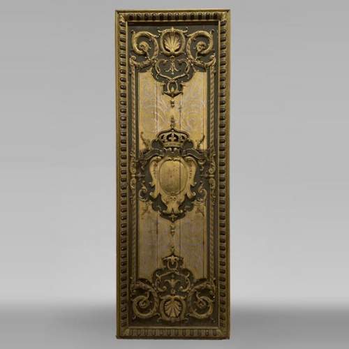 Carved and gilded wood paneling