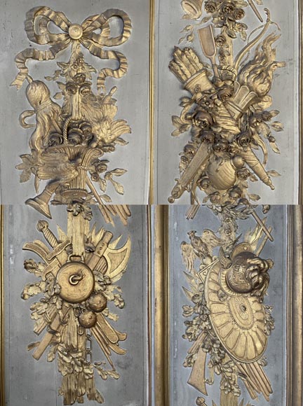 René Gaillard (architect), Aimé Octobre (sculptor), Regency-Style Painted and Gilded Woodwork, 1919 René Gaillard (architect), Aimé Octobre (sculptor), Regency-Style Painted and Gilded Woodwork, 1919-15