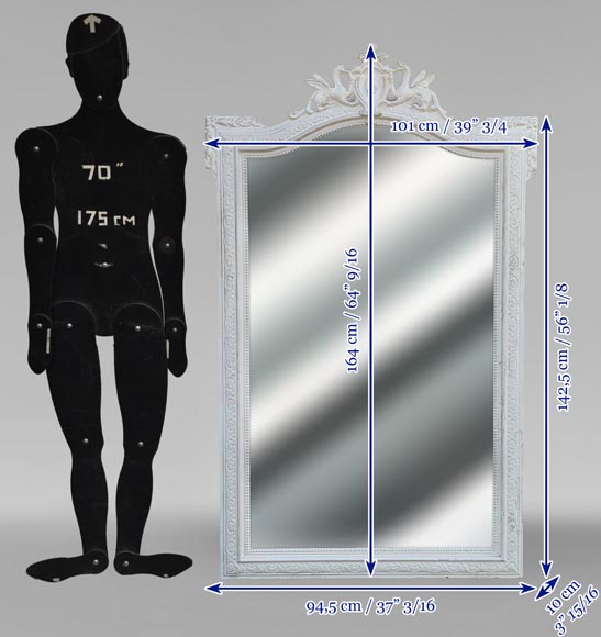 Napoleon III-style trumeau with coat of arms and winged creatures Napoleon III-style trumeau with coat of arms and winged creatures-5