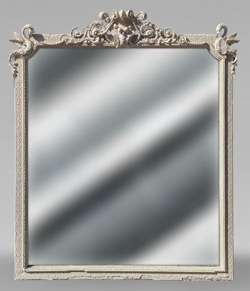 Napoleon III style trumeau decorated with winged snake and fruit garland Napoleon III style trumeau decorated with winged snake and fruit garland-0