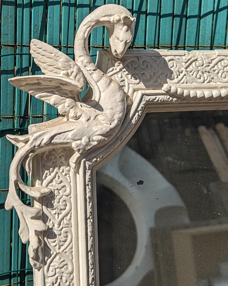 Napoleon III style trumeau decorated with winged snake and fruit garland Napoleon III style trumeau decorated with winged snake and fruit garland-4