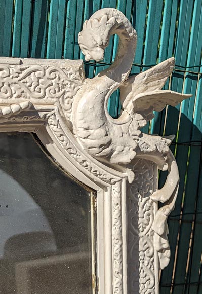 Napoleon III style trumeau decorated with winged snake and fruit garland Napoleon III style trumeau decorated with winged snake and fruit garland-5