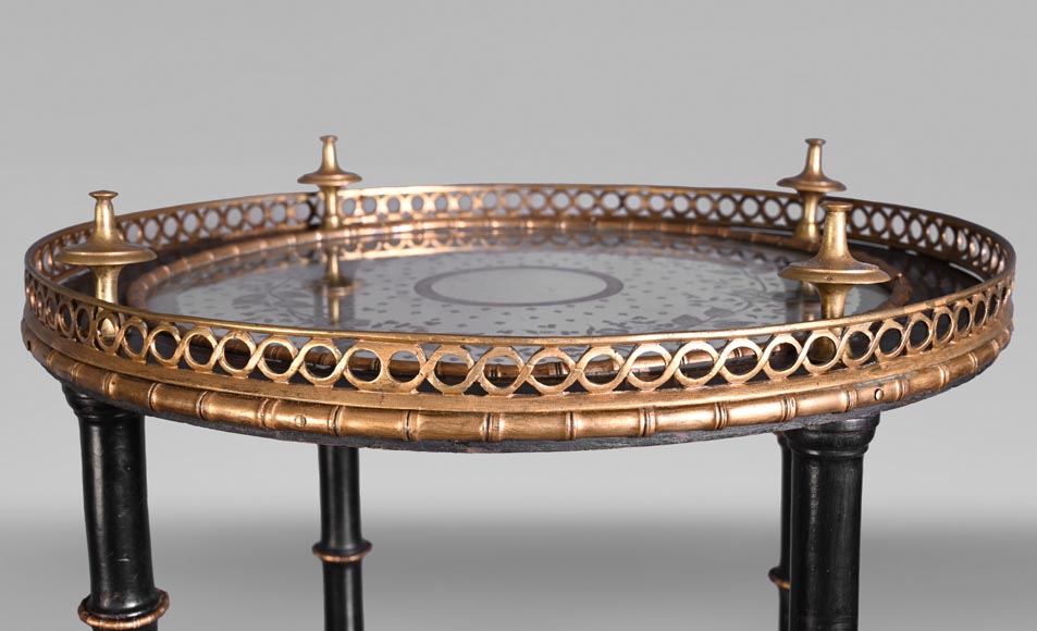Alphonse GIROUX (in the manner of), Bamboo Decorated Gueridon, first half of the 19th century-7