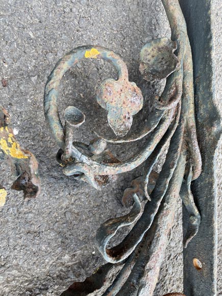 Wrought-iron lantern with scrolls and foliage, 19th century Wrought-iron lantern with scrolls and foliage, 19th century-6