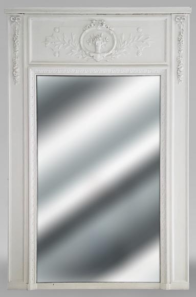 Louis XVI style trumeau adorned with a fruit basket Louis XVI style trumeau adorned with a fruit basket-0