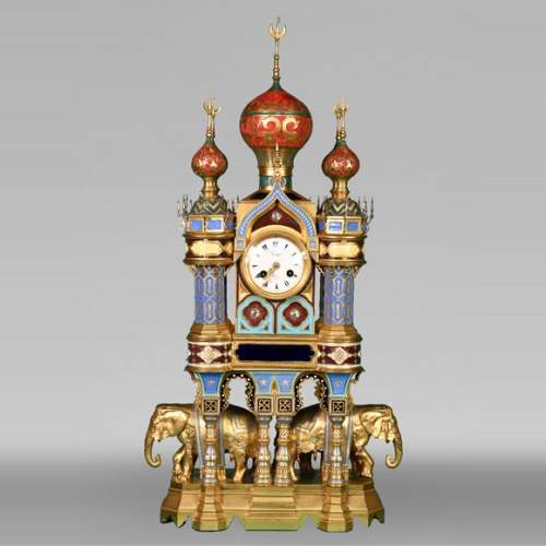 Charles Stanislas MATIFAT, the elephant clock an oriental model presented at the Crystal Palace in 1851