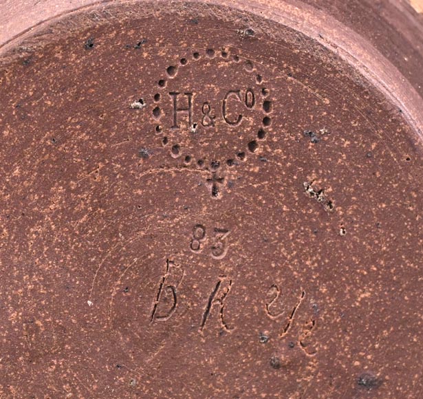 Ernest CHAPLET for the HAVILAND manufacture, Vase with aquatic plant decoration, circa 1880 Ernest CHAPLET for the HAVILAND manufacture, Vase with aquatic plant decoration, circa 1880-10