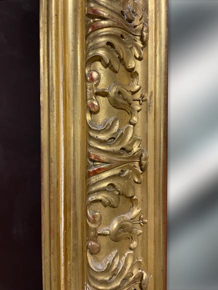 Large gilded trumeau with central medallion in the Napoleon III style Large gilded trumeau with central medallion in the Napoleon III style-6