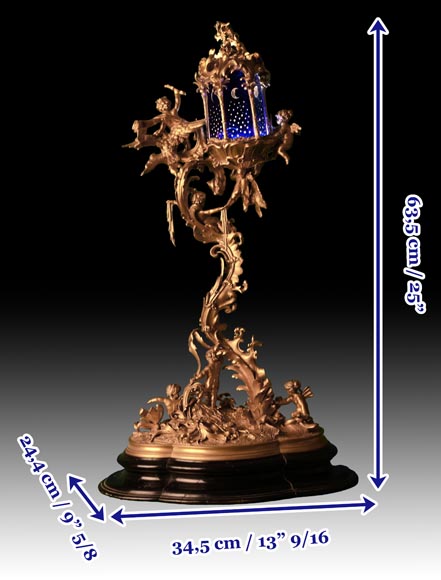 Art foundry of Johann HERZNER (attributed to), Lantern with rich rococo decoration, Second half of the 19th century Art foundry of Johann HERZNER (attributed to), Lantern with rich rococo decoration, Second half of the 19th century-16