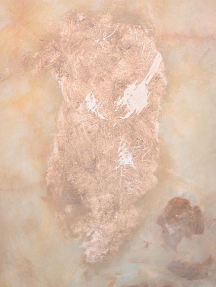 Julien Nicolas RIVART, Two Alabaster Panels Inlaid with a Tulip and an Iris in Porcelain, after 1849 Julien Nicolas RIVART, Two Alabaster Panels Inlaid with a Tulip and an Iris in Porcelain, after 1849-8