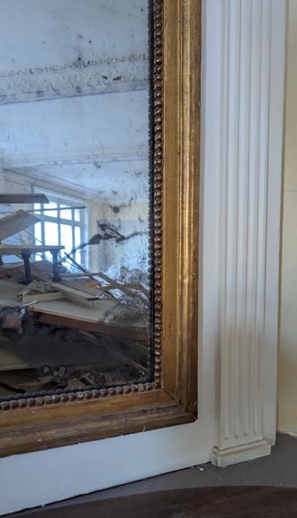 Louis XVI period trumeau decorated with a painting of a flowering vase Louis XVI period trumeau decorated with a painting of a flowering vase-6