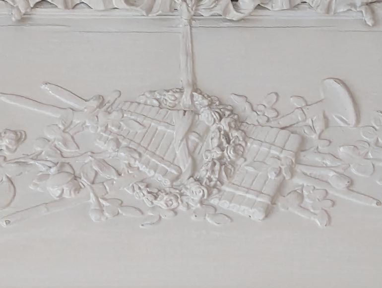 Louis XVI style trumeau decorated with a pan flute Louis XVI style trumeau decorated with a pan flute-3