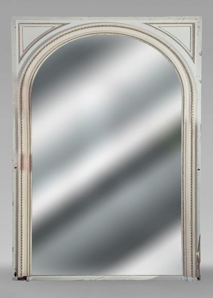 Louis XVI style trumeau with rounded top decorated with pearl friezes Louis XVI style trumeau with rounded top decorated with pearl friezes-0