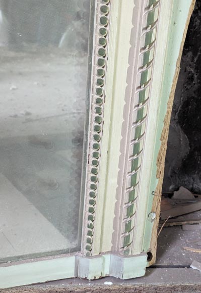 Louis XVI style trumeau with rounded top decorated with pearl friezes Louis XVI style trumeau with rounded top decorated with pearl friezes-5