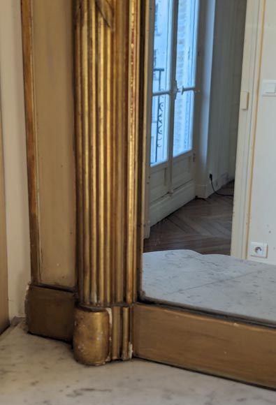 Napoleon III-style gilded trumeau with openwork shells Napoleon III-style gilded trumeau with openwork shells-7