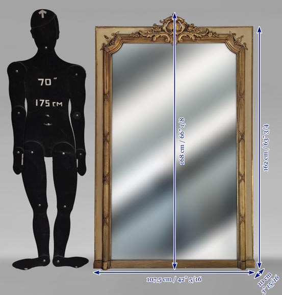 Napoleon III-style gilded trumeau with openwork shells Napoleon III-style gilded trumeau with openwork shells-9