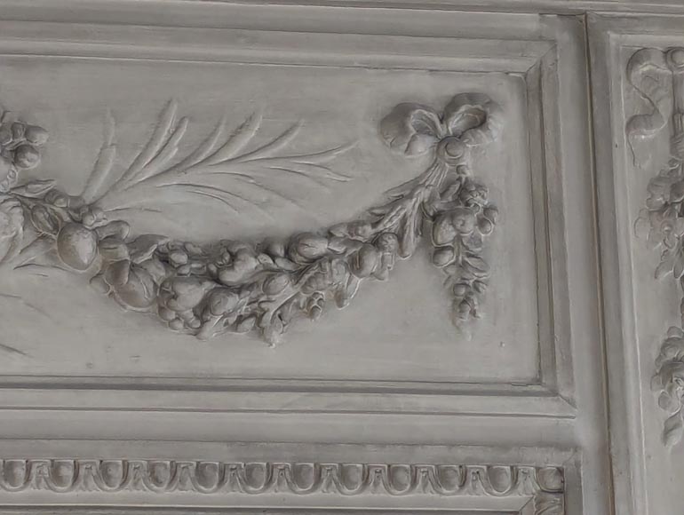 Louis XVI style trumeau decorated with a fruit basket Louis XVI style trumeau decorated with a fruit basket-2