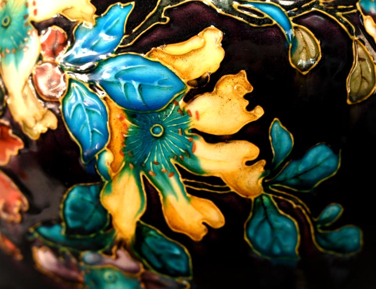 Théodore Deck, Vase with flowers and butterflies, c. 1880 Théodore Deck, Vase with flowers and butterflies, c. 1880-8