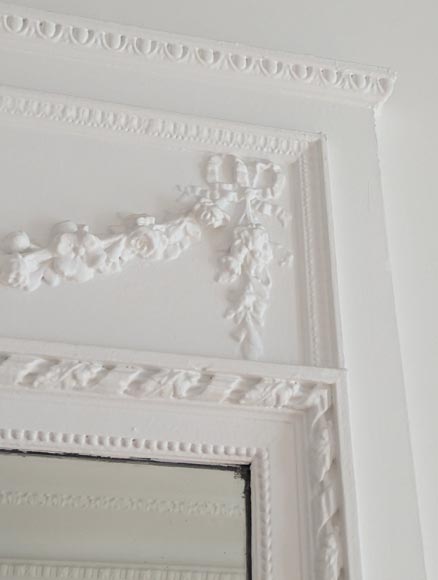 Louis XVI style trumeau with flower basket and garland of flowers Louis XVI style trumeau with flower basket and garland of flowers-4