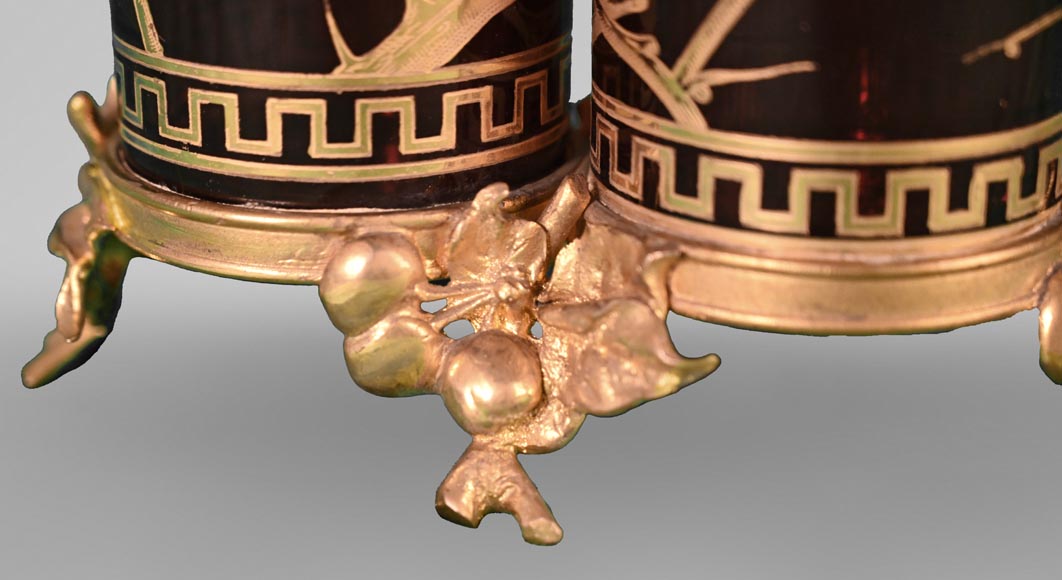 BACCARAT, Pair of Double Vases with Japanese-Style Decoration, circa 1880 BACCARAT, Pair of Double Vases with Japanese-Style Decoration, circa 1880-7