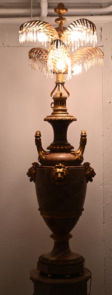 Napoléon III Lamp in Sarrancolin Marble, modern base-2