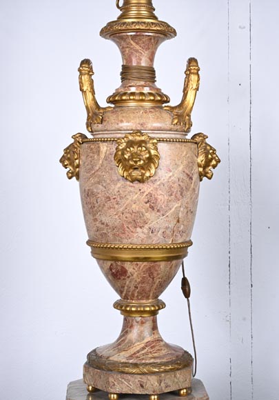 Napoléon III Lamp in Sarrancolin Marble, modern base-7