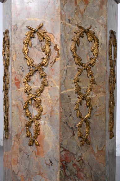 Napoléon III Lamp in Sarrancolin Marble, modern base-13