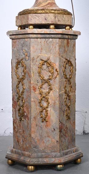 Napoléon III Lamp in Sarrancolin Marble, modern base-14