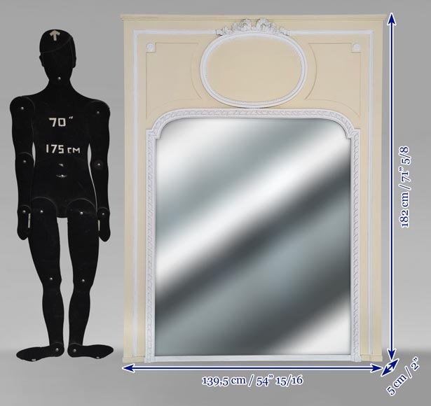 Louis XVI style trumeau adorned with a medallion topped with a ribbon Louis XVI style trumeau adorned with a medallion topped with a ribbon-6