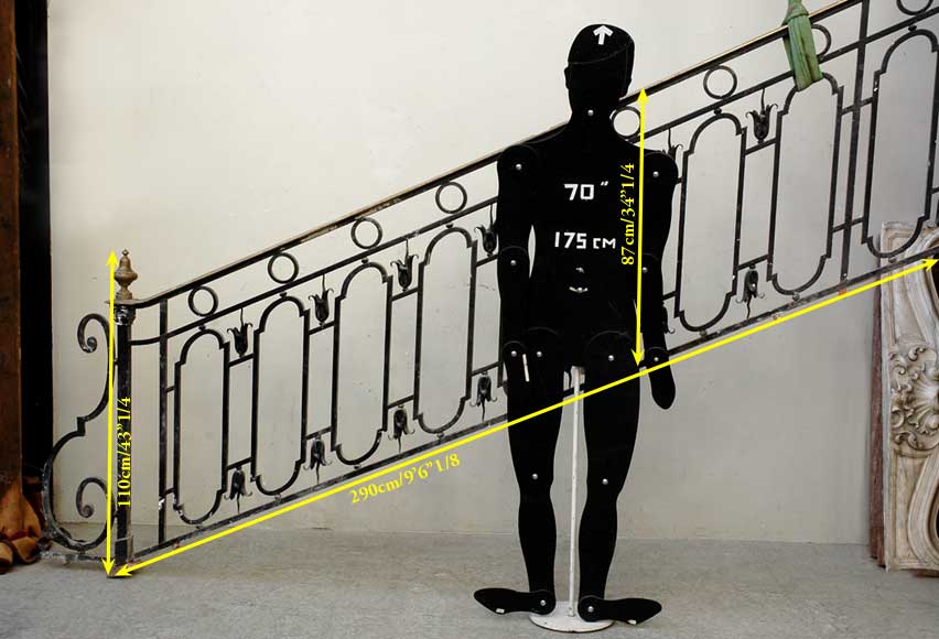 Cast iron banister with brass hand rail Cast iron banister with brass hand rail-13