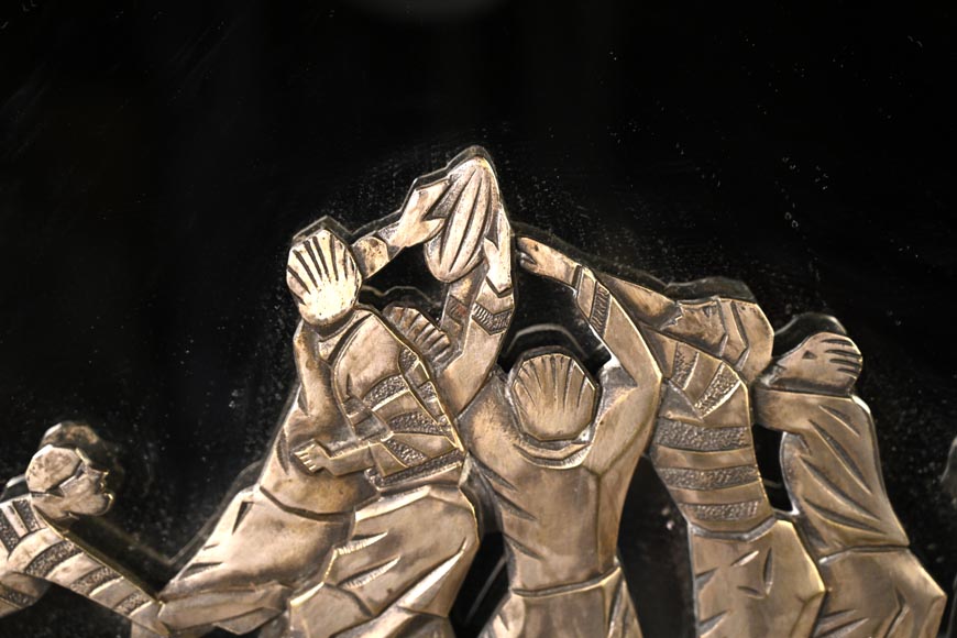 Georges Marius BORETTI, Art Déco-style Mirror with Rugby Players, circa 1930 Georges Marius BORETTI, Art Déco-style Mirror with Rugby Players, circa 1930-3