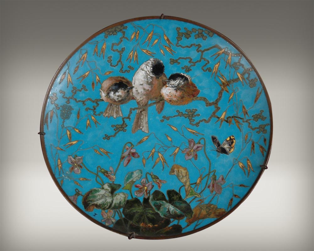 Andre-Fernand THESMAR (1845 - 1912) and Ferdinand BARBEDIENNE, Ornamental Japanese plate Andre-Fernand THESMAR (1845 - 1912) and Ferdinand BARBEDIENNE, Ornamental Japanese plate-0