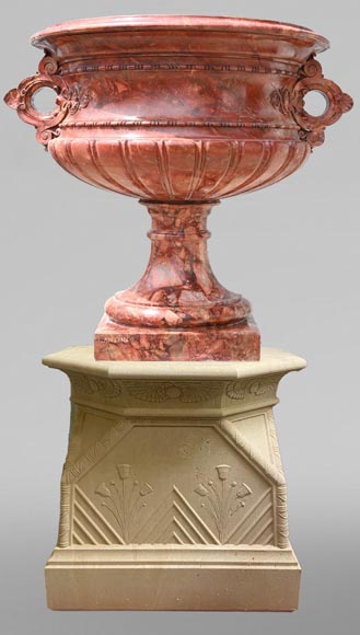 Jules CANTINI, Large Urn in Numidia Red Breccia Marble,second half of the 19th century Jules CANTINI, Large Urn in Numidia Red Breccia Marble,second half of the 19th century-0