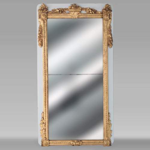 Louis XVI period gilded trumeau