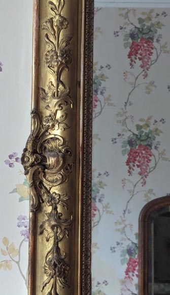 Napoleon III style gilded trumeau with plant decoration Napoleon III style gilded trumeau with plant decoration-5