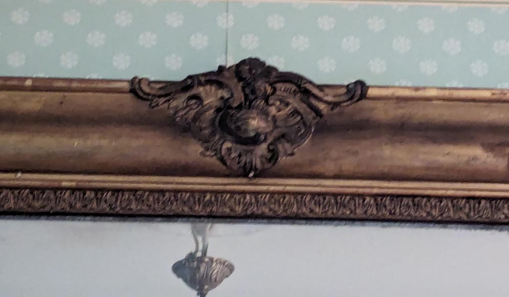 Napoleon III-style gilded trumeau with plant ornaments Napoleon III-style gilded trumeau with plant ornaments-1