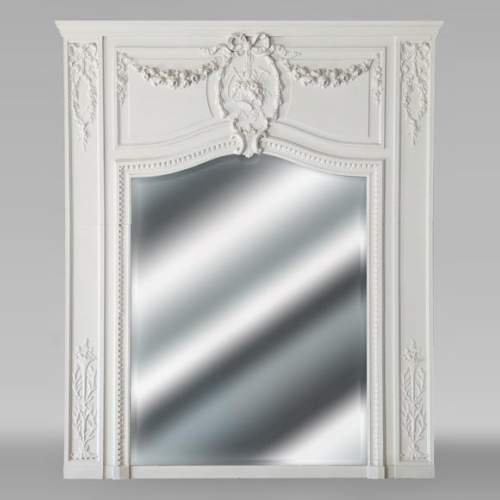 Louis XVI style trumeau with flower garland and medallion