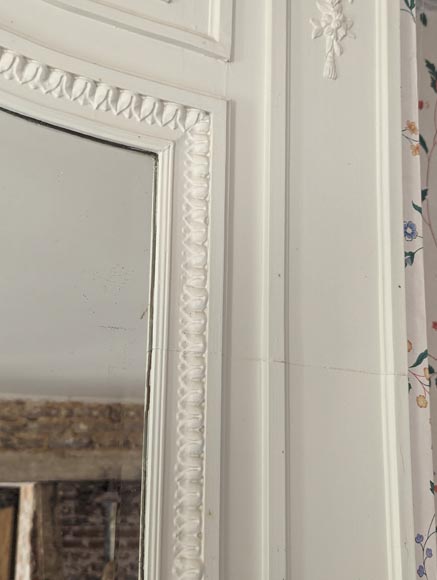 Louis XVI style trumeau with flower garland and medallion Louis XVI style trumeau with flower garland and medallion-5